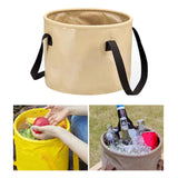 Maxbell Camping Storage Bucket Collapsible Big Capacity for Outdoor Fishing Camping Beige 20L