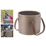 Maxbell Camping Storage Bucket Collapsible Big Capacity for Outdoor Fishing Camping Khaki 10L