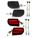 Maxbell 2x LED Bumper Reflector Lights Fit for Toyota Land Cruiser Prado 150 Red