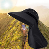 Maxbell Sun Hat Hiking Hat Safari Caps UV Protection for Men Women Gardening Camping Black