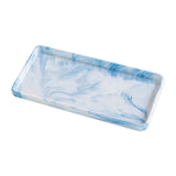 Maxbell Ceramic Bathroom Vanity Tray Classic Rectangle for Dining Room Wedding Home Blue Small