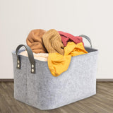 Maxbell Portable Felt Handy Dirty Clothes Storage Basket for Pillows Toys Bookshelf M