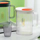 Maxbell 2L Fridge Carafe Lemonade Beverage Large Capacity Water Pitcher with Lid white with 3 cups