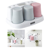 Maxbell Toothbrush Cup Holder Toothpaste Stand Rack for Bathroom 25.1x15.5x11cm