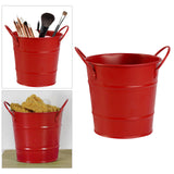 Maxbell Multi Functional Icing French Fries Bucket with Handles for Home BBQ Kitchen Red