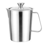 Maxbell 500ml Milk Frothing Pitcher Latte Art Jug Tool with Lids for Milk Shop