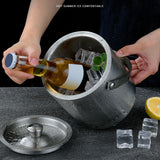 Maxbell Stainless Steel Ice Bucket Double Wall Insulated for Chilling Beer Champagne 2L