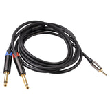 Maxbell 3.5mm 1/8" (M) Stereo To Dual 6.35mm 1/4" TS (M) Stereo Breakout Y Cable 2M