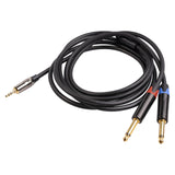 Maxbell 3.5mm 1/8" (M) Stereo To Dual 6.35mm 1/4" TS (M) Stereo Breakout Y Cable 2M