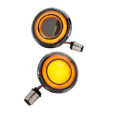 Maxbell Flashing LED Turn Signal Lights Accessories Replacement for Harley Black Yellow Yellow