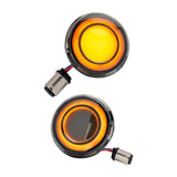 Maxbell Flashing LED Turn Signal Lights Accessories Replacement for Harley Black Yellow Yellow