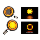 Maxbell Flashing LED Turn Signal Lights Accessories Replacement for Harley Black Yellow Yellow