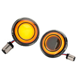 Maxbell Flashing LED Turn Signal Lights Accessories Replacement for Harley Black Yellow Yellow