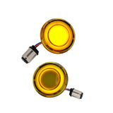 Maxbell Flashing LED Turn Signal Lights Accessories Replacement for Harley Yellow