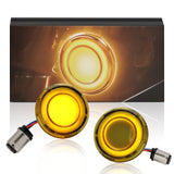 Maxbell Flashing LED Turn Signal Lights Accessories Replacement for Harley Yellow