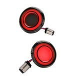 Maxbell Flashing LED Turn Signal Lights Accessories Replacement for Harley Black Red Red