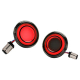 Maxbell Flashing LED Turn Signal Lights Accessories Replacement for Harley Black Red Red