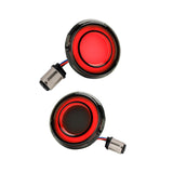 Maxbell Flashing LED Turn Signal Lights Accessories Replacement for Harley Black Red Red