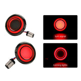 Maxbell Flashing LED Turn Signal Lights Accessories Replacement for Harley Black Red Red