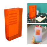 Maxbell Acrylic Eyelash Storage Box Single Layers for False Eyelash Mink Lashes Orange