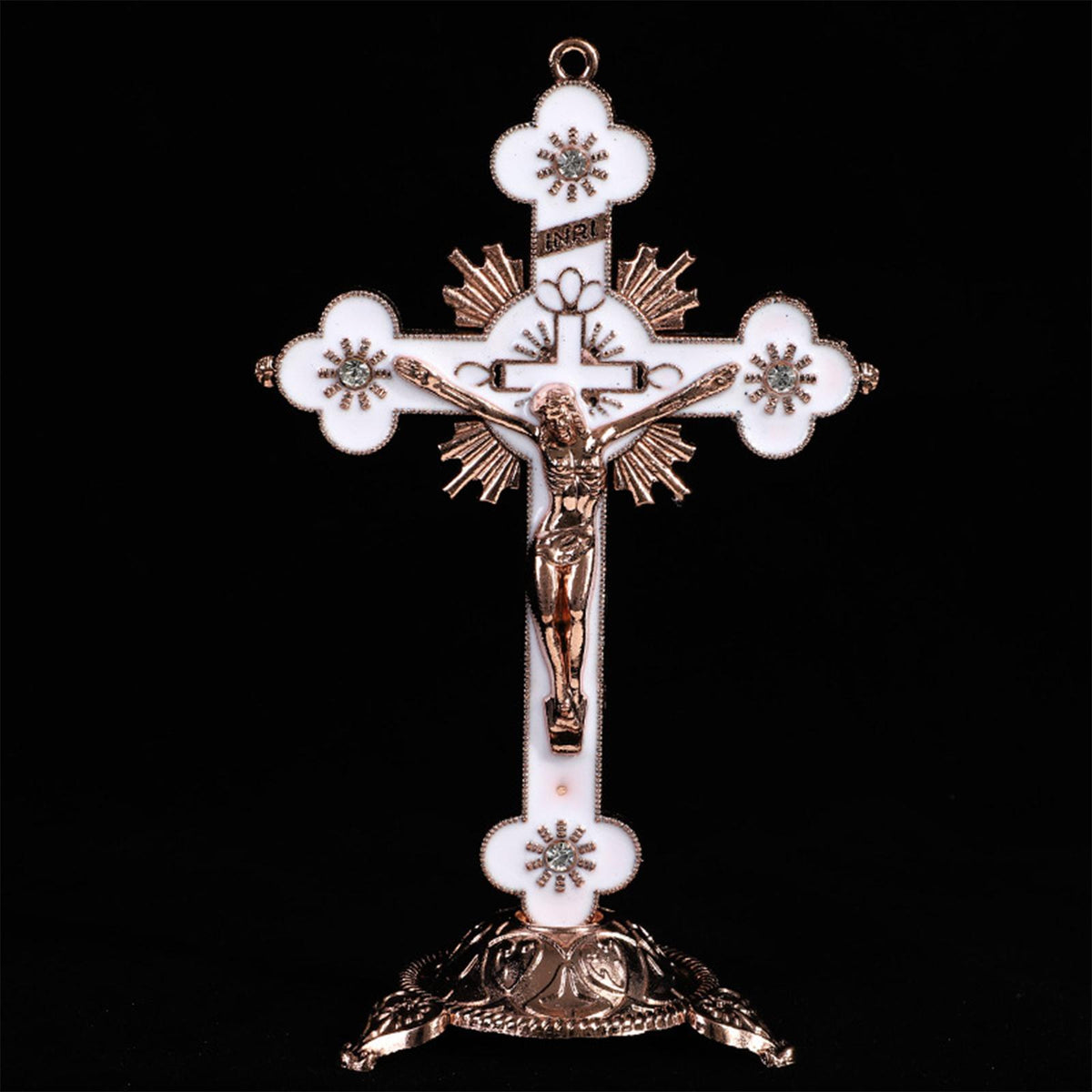 Maxbell Crucifix with Base Jesus Christ On Cross Statues for Chapel Office  White