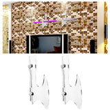 Maxbell Wall Mounted Katana Sword Stand Universal Acrylic Home Decor Collection clear