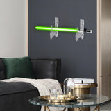 Maxbell Wall Mounted Katana Sword Stand Universal Acrylic Home Decor Collection clear