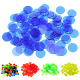 Maxbell 100Pcs Plastic Bingo Chips Markers for Roulette Games Learning Math Counting Colorful