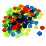 Maxbell 100Pcs Plastic Bingo Chips Markers for Roulette Games Learning Math Counting Colorful