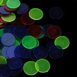 Maxbell 100Pcs Plastic Bingo Chips Markers for Roulette Games Learning Math Counting Colorful