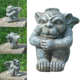 Maxbell Garden Statue Gothic Sitting Sculpture Art Decor for Yard Lawn Decoration Style A