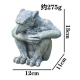 Maxbell Garden Statue Gothic Sitting Sculpture Art Decor for Yard Lawn Decoration Style B