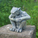 Maxbell Garden Statue Gothic Sitting Sculpture Art Decor for Yard Lawn Decoration Style B