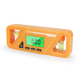 Maxbell Angle Finder Protractor Inclinometer Backlight LED Display with Magnet Orange