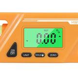 Maxbell Angle Finder Protractor Inclinometer Backlight LED Display with Magnet Orange