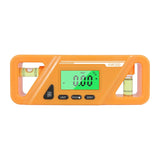 Maxbell Angle Finder Protractor Inclinometer Backlight LED Display with Magnet Orange