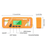 Maxbell Angle Finder Protractor Inclinometer Backlight LED Display with Magnet Orange