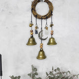 Maxbell Witch Bells Magical Wind Chimes Hanging for Door Handle Indoor Decoratin bronze with crystal