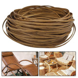 Maxbell Patio Furniture Repair Material 8mm Chair Webbing for DIY Bag Furniture Light Wood Grain