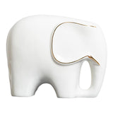 Maxbell Modern Ceramic Elephant Statue Furnishing for Bedroom Living Room Decoration White S