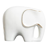 Maxbell Modern Ceramic Elephant Statue Furnishing for Bedroom Living Room Decoration White S