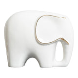Maxbell Modern Ceramic Elephant Statue Furnishing for Bedroom Living Room Decoration White S
