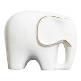 Maxbell Modern Ceramic Elephant Statue Furnishing for Bedroom Living Room Decoration White S