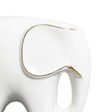 Maxbell Modern Ceramic Elephant Statue Furnishing for Bedroom Living Room Decoration White S