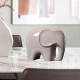 Maxbell Modern Ceramic Elephant Statue Furnishing for Bedroom Living Room Decoration Gray L