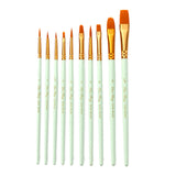 Maxbell Professional Face Body Paint Kit 10 Brushes Palette Party Green Brush