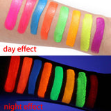 Maxbell Professional Face Body Paint Kit 10 Brushes Palette Party Green Brush