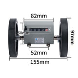Maxbell Length Counter Meter/Yard Counter Rolling Wheel Drive Ratio1:3 Yard counter