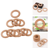 Maxbell 10x Natural Wood Rings Unfinished Pendant Wooden Ring Smooth DIY Crafts 60MM