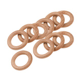 Maxbell 10x Natural Wood Rings Unfinished Pendant Wooden Ring Smooth DIY Crafts 60MM